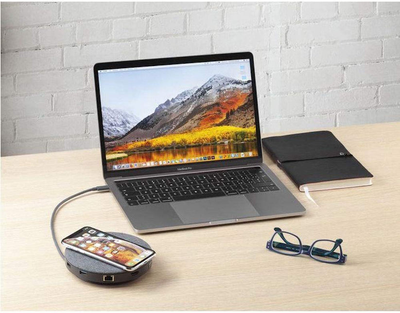 USB-C хъб oт aiino с Wireless Qi зареждане - iSTYLE BG