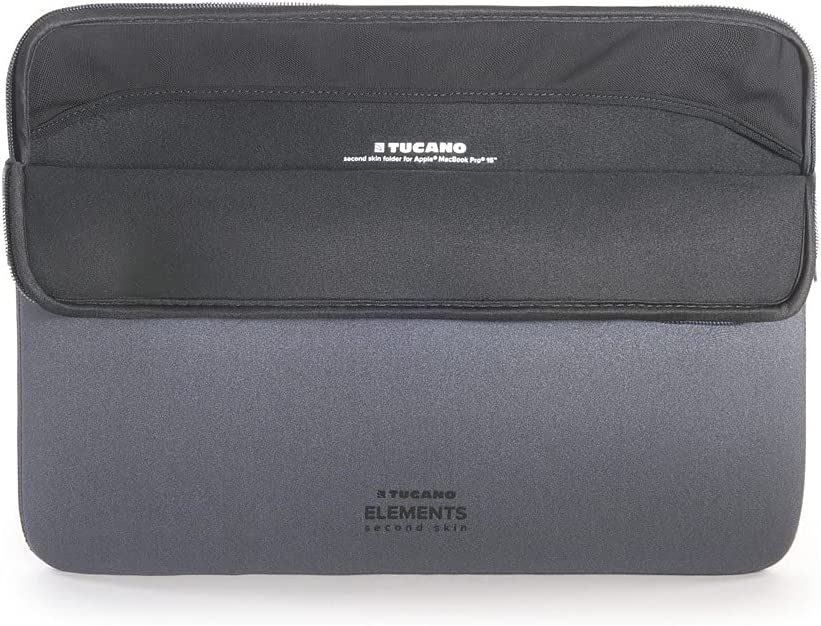 Tucano Elements 16inch Stretchy neoprene case MacBook Pro 16/15inch & Laptop 15.6inch Anti-Slip System band - Dark gray - iSTYLE BG