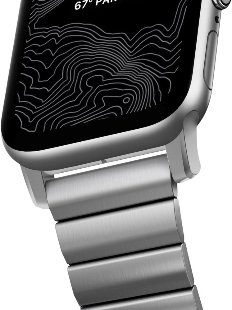 Каишка за Apple Watch от Nomad - 44/42 mm Steel - сребриста - iSTYLE BG