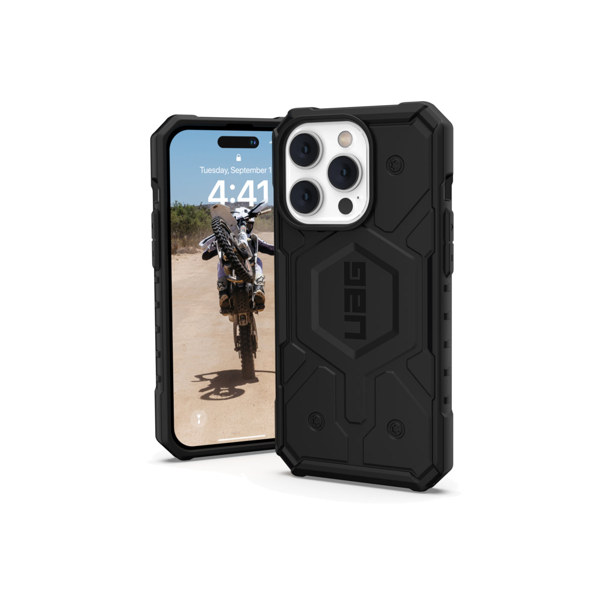 Черен кейс от UAG модел Pathfinder с MagSafe за iPhone 14Pro - iSTYLE BG