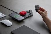 EPICO Wireless Charging Base 3in1 black leather space grey base - iSTYLE BG