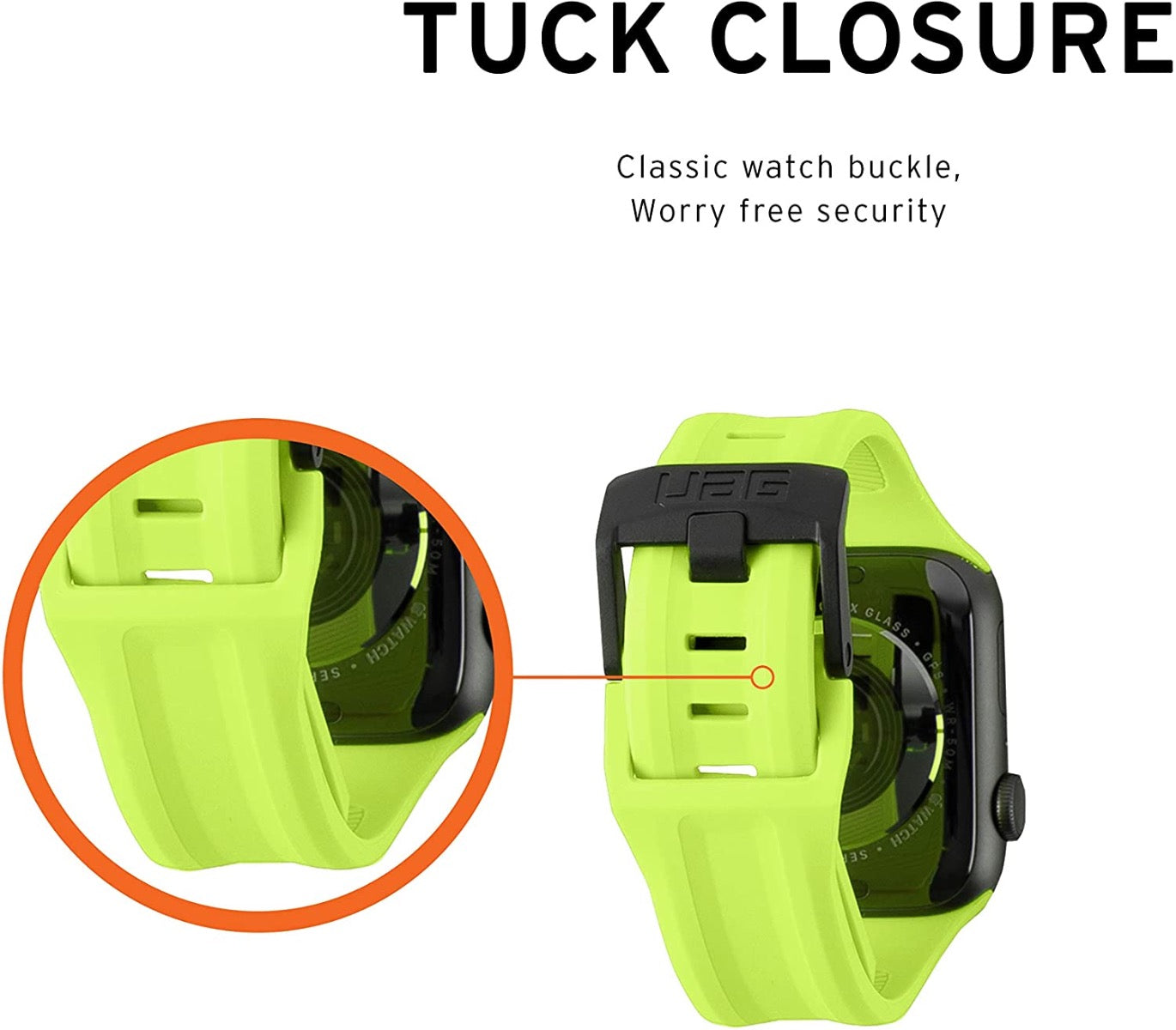 Каишка за Apple Watch от UAG - 44/42 mm Scout Strap Neon Green - iSTYLE BG