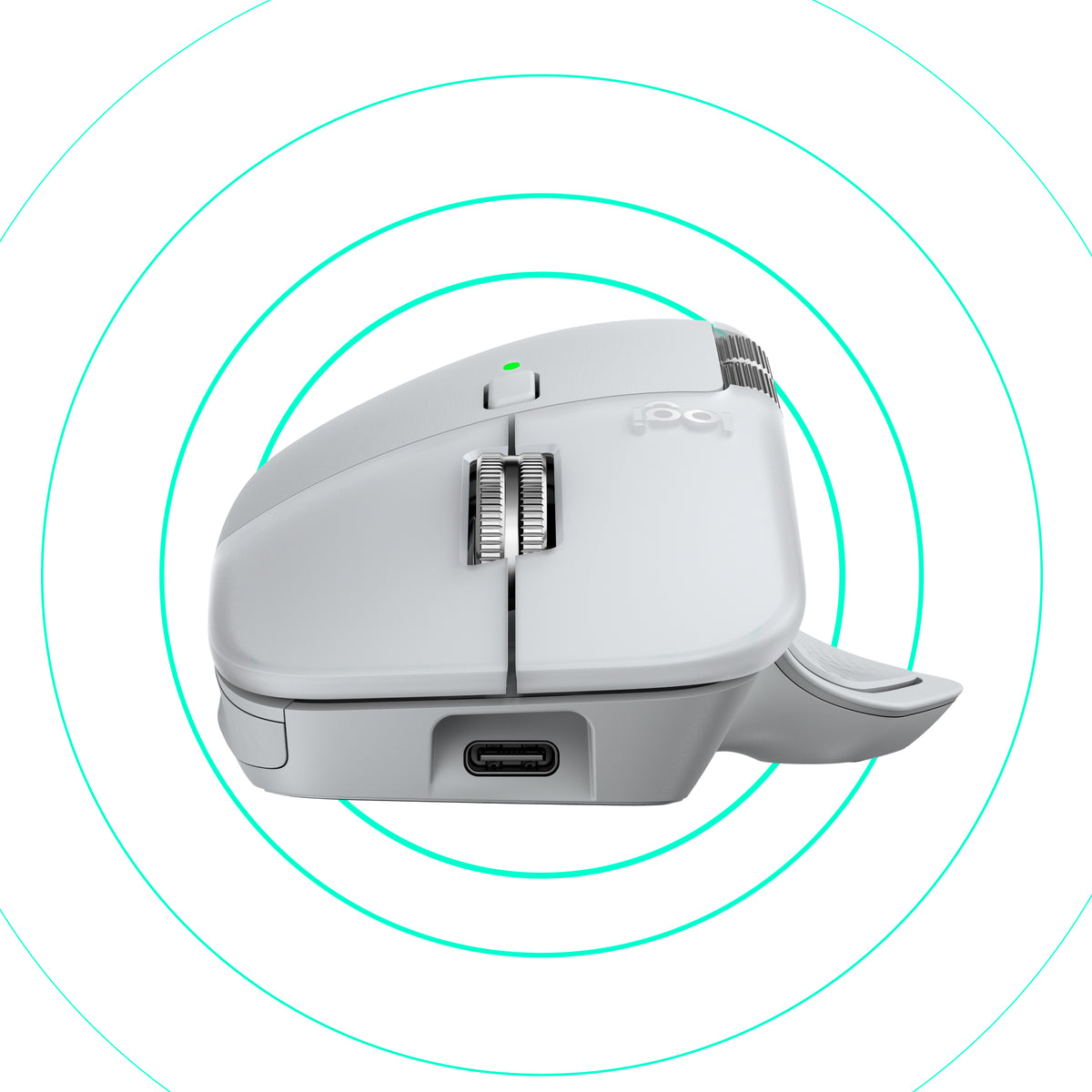 Logitech MX Master 4 Wireless Mouse for Mac - White Silver