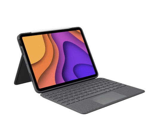 Logitech Folio Touch Backlit keyboard case with trackpad for iPad Air(R) (4th & 5th generation) - Oxford Grey - UK