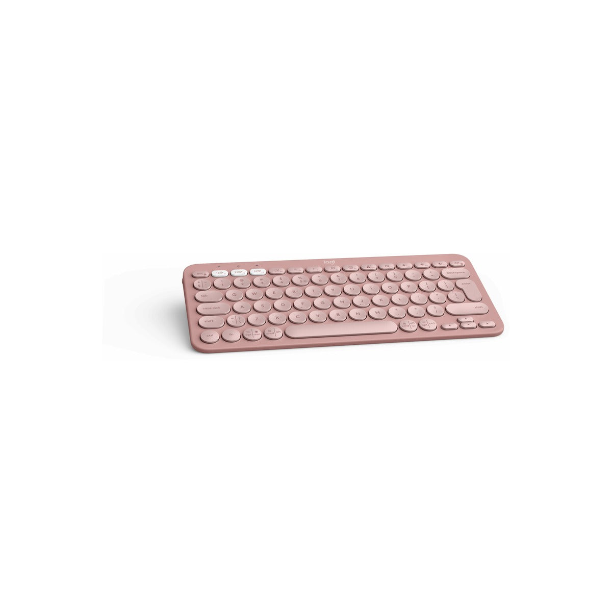 Logitech Pebble Keys 2 Slim, minimalist Bluetooth keyboard with customizable keys - Tonal Rose - US