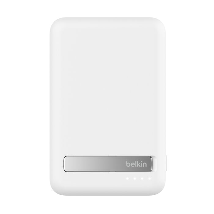 Belkin BOOSTCHARGE PRO 8k Qi2 MagSafe Compatible Powerbank with kickstand - White