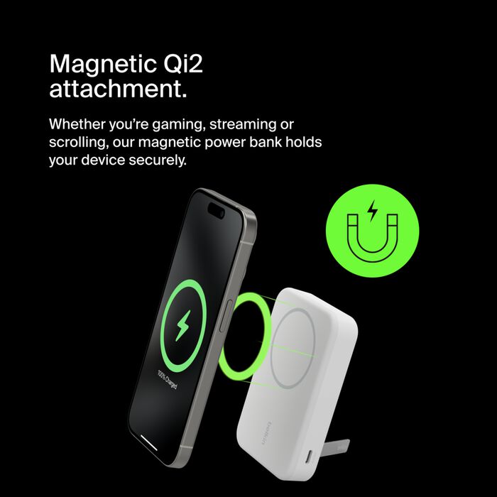 Външна батерия от Belkin 10k Qi2  - бяла