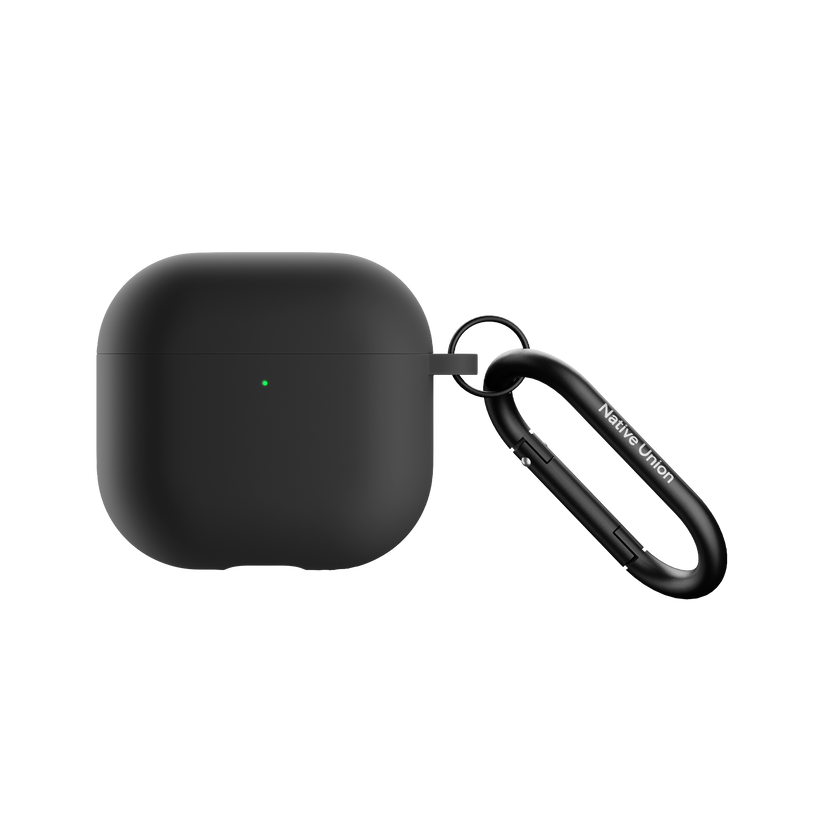 Черен калъф Native Union Active Case за AirPods 4, изглед отпред