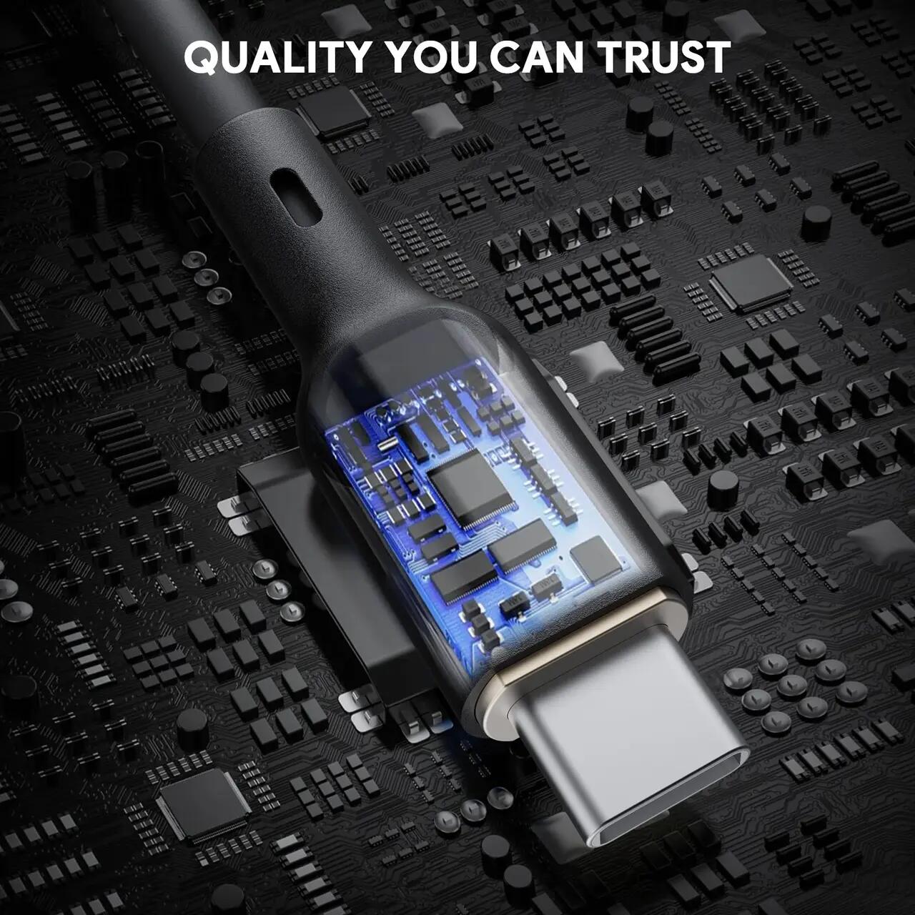 AUKEY Circlet Blink 240W Silicone USB-C to USB-C Cable 1.8m Black - iSTYLE BG