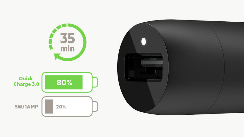 Belkin BOOST CHARGE Car Charger USB-A w Quick Charge 3.0 _ 18W - Black