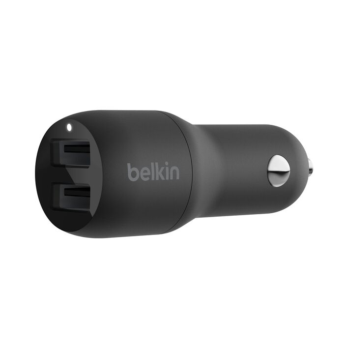 Belkin BOOST CHARGE Car Charger Dual USB-A 24W - Black