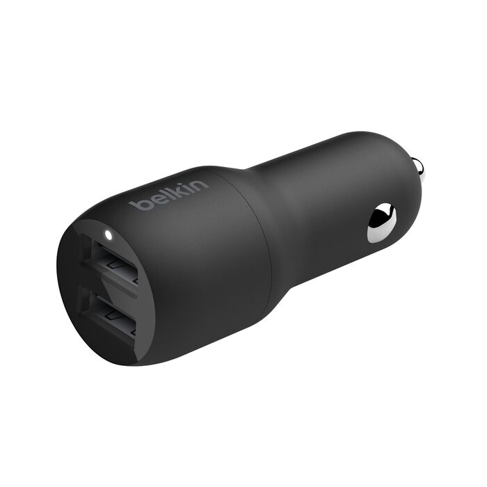 Belkin BOOST CHARGE Car Charger Dual USB-A 24W - Black