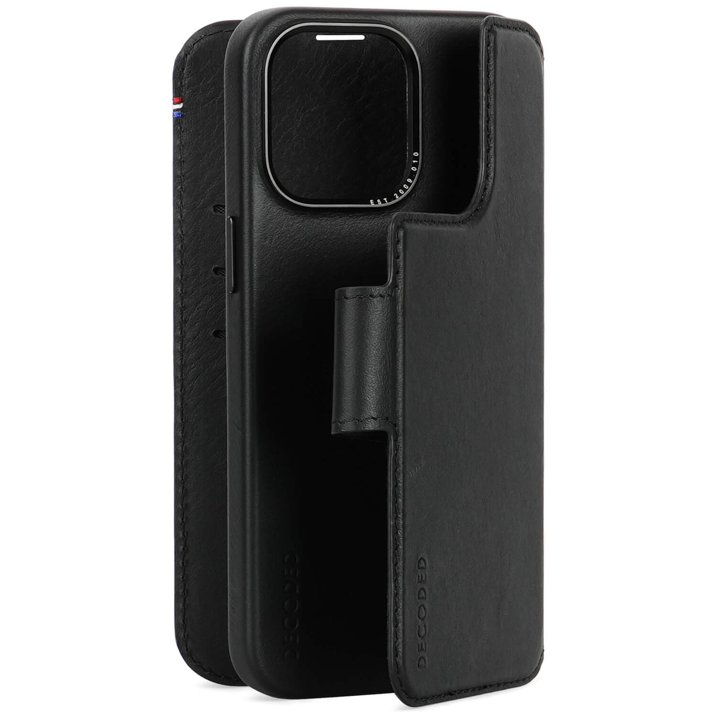 Decoded Leather Detachable Wallet, black - iPhone 15 Pro Max - iSTYLE BG