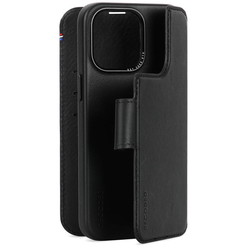 Decoded Leather Detachable Wallet, black - iPhone 15 Pro Max - iSTYLE BG
