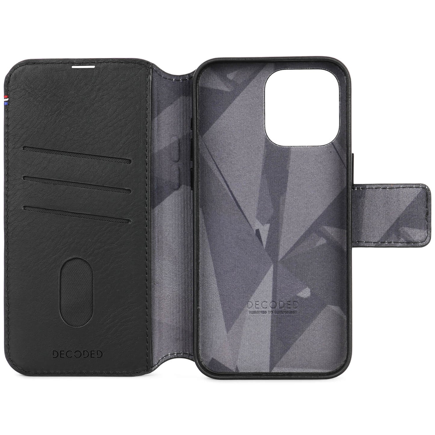 Decoded Leather Detachable Wallet, black - iPhone 15 Pro Max - iSTYLE BG