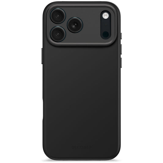 Кейс за iPhone 17 Pro Max от Decoded - силиконов - Antimicrobial - PHANTOM BLACK