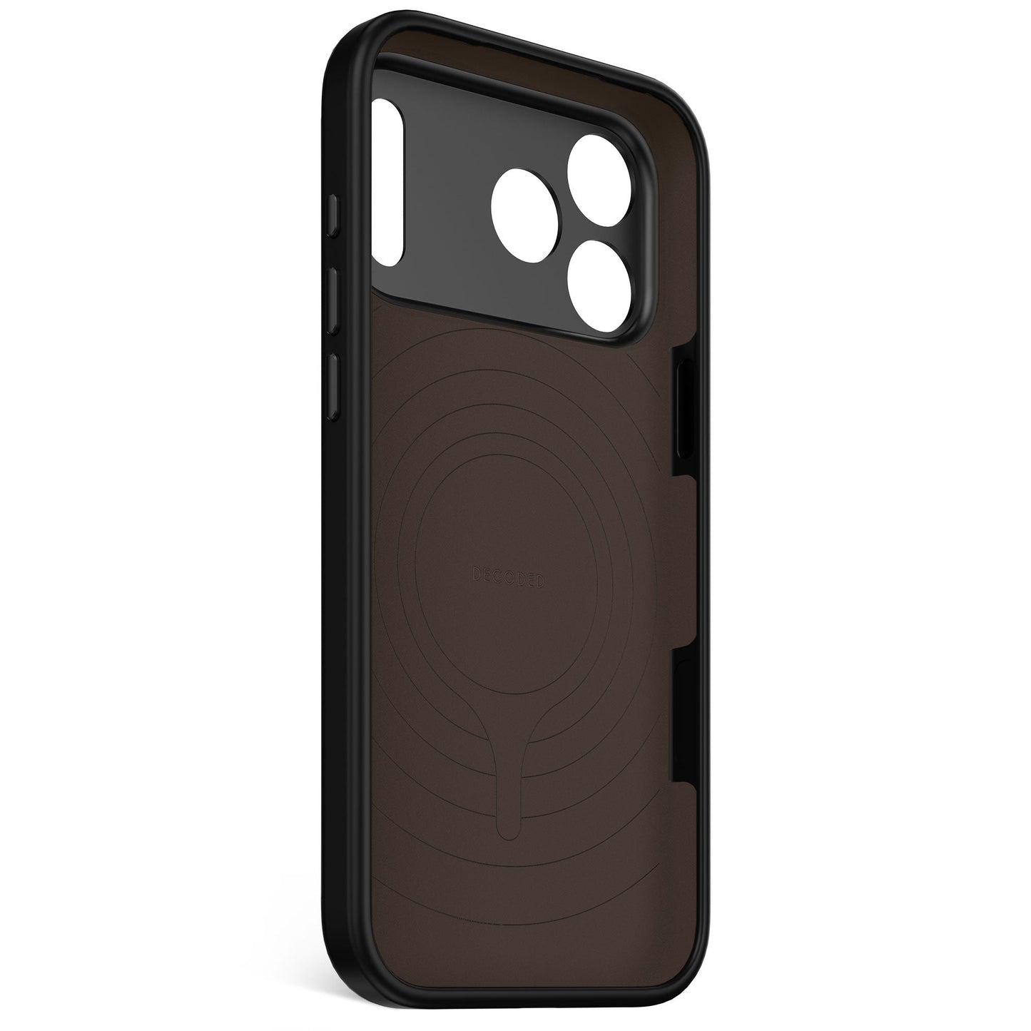 Кейс за iPhone 17 Pro Max от Decoded - силиконов - Antimicrobial - PHANTOM BLACK