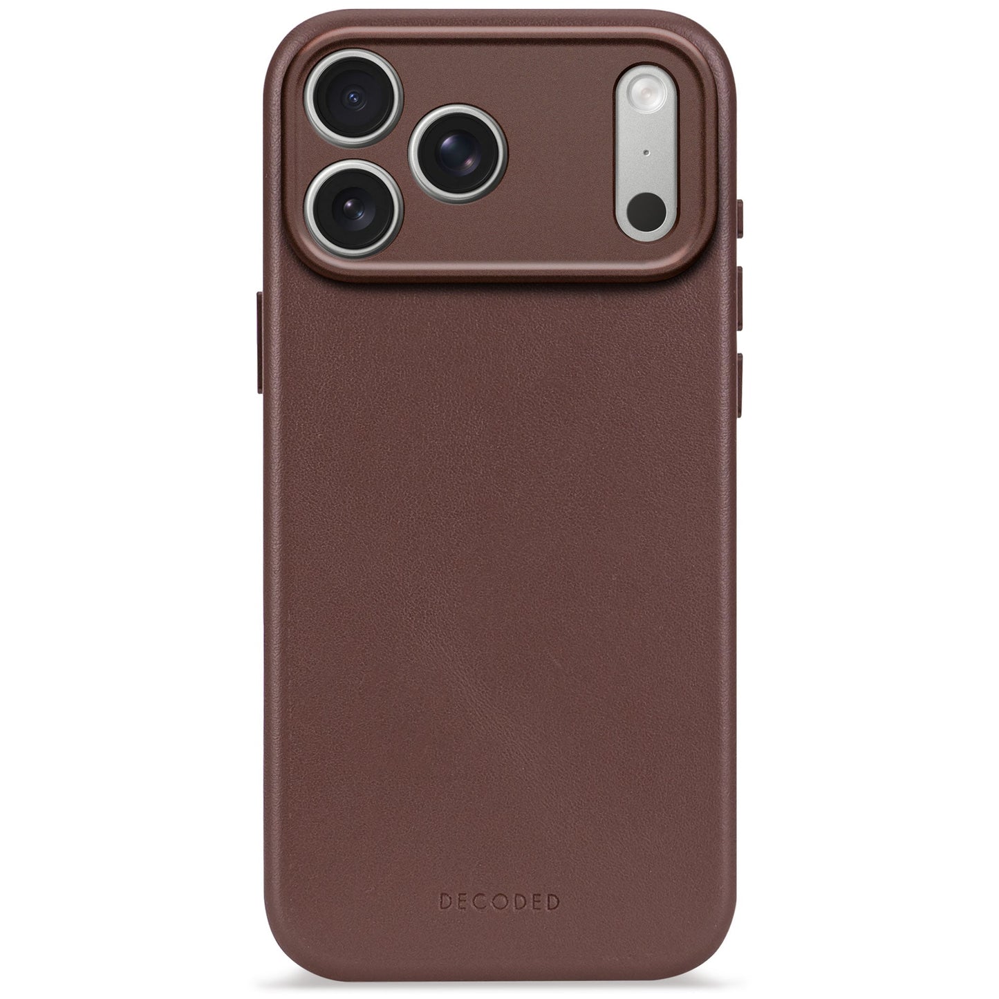 DECODED LEATHER BACKCOVER FOR IPHONE 17 PRO MAX - CHOCOLAT BROWN - iSTYLE BG