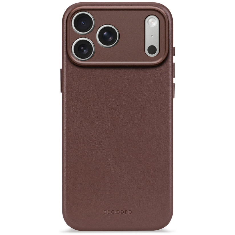 DECODED LEATHER BACKCOVER FOR IPHONE 17 PRO MAX - CHOCOLAT BROWN - iSTYLE BG