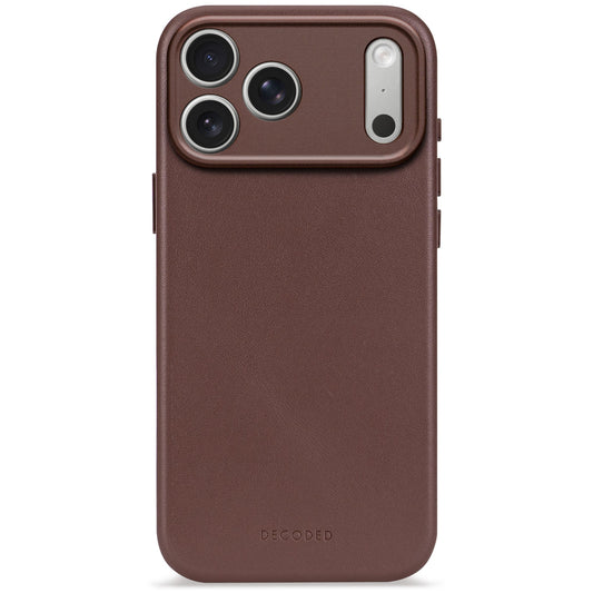 DECODED LEATHER BACKCOVER FOR IPHONE 17 PRO MAX - CHOCOLAT BROWN - iSTYLE BG