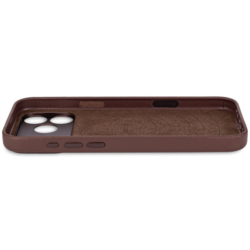 DECODED LEATHER BACKCOVER FOR IPHONE 17 PRO MAX - CHOCOLAT BROWN - iSTYLE BG