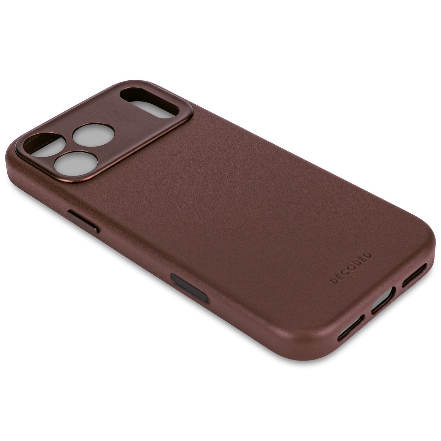 DECODED LEATHER BACKCOVER FOR IPHONE 17 PRO MAX - CHOCOLAT BROWN - iSTYLE BG