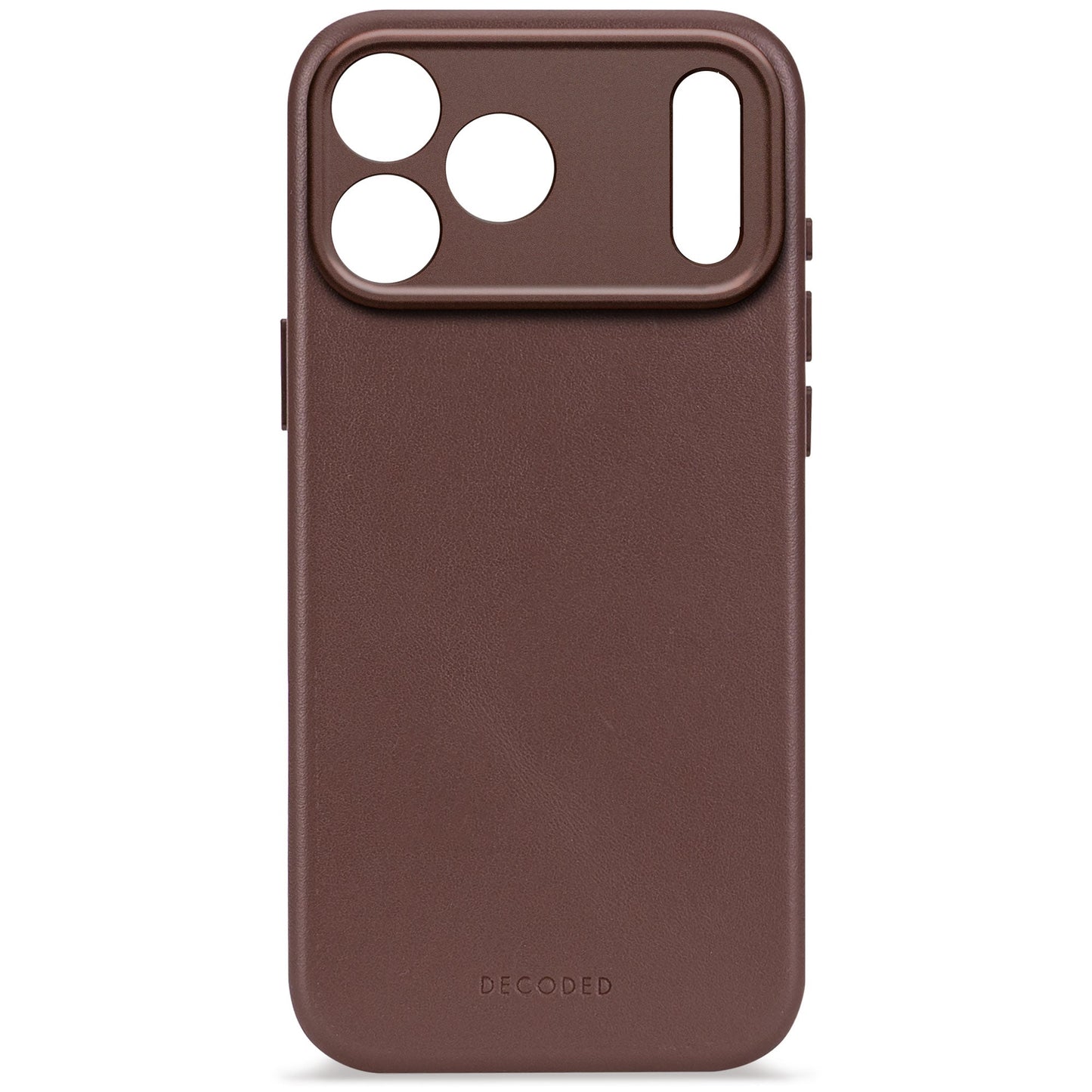DECODED LEATHER BACKCOVER FOR IPHONE 17 PRO MAX - CHOCOLAT BROWN - iSTYLE BG