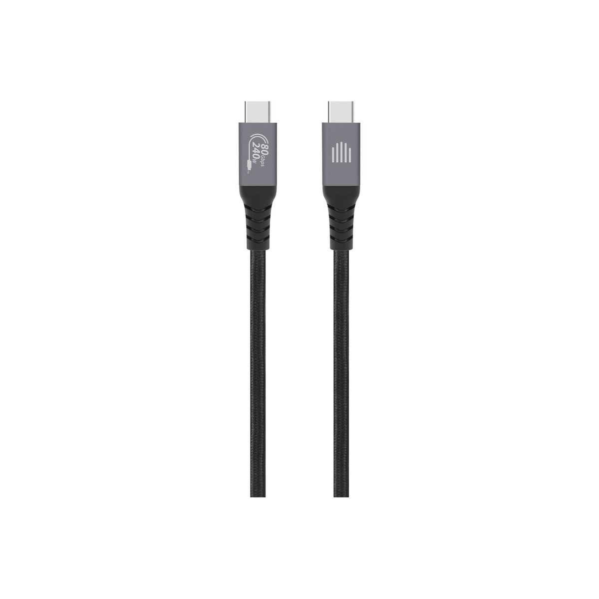 Dviced USB4 Braided Cable, 80 Gbps, 240 W, (Thunderbolt compatible), 1m - black