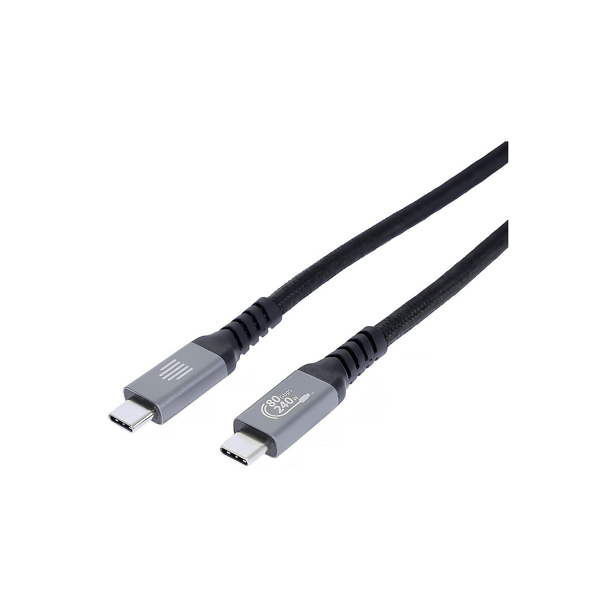 Dviced USB4 Braided Cable, 80 Gbps, 240 W, (Thunderbolt compatible), 1m - black