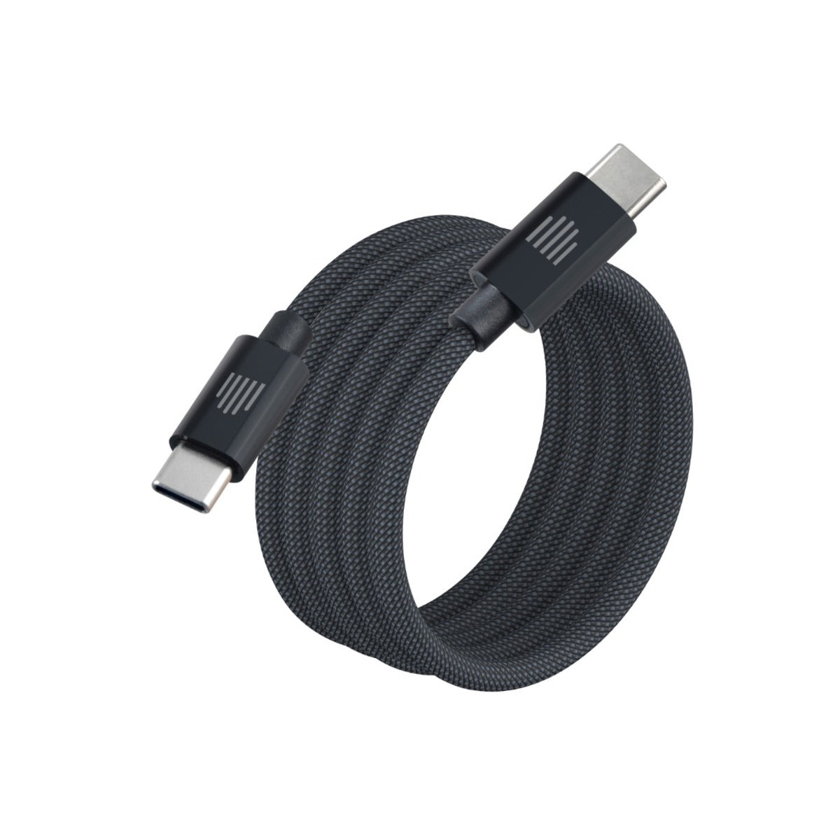 Dviced Magnetic Braided Cable USB-C to USB-C, 1,25m - dark grey
