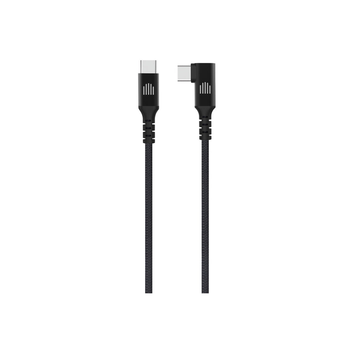 Dviced Angled Braided cable USB-C to USB-C, 1,25m - black