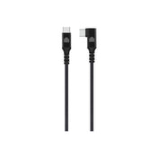 Dviced Angled Braided cable USB-C to USB-C, 1,25m - black