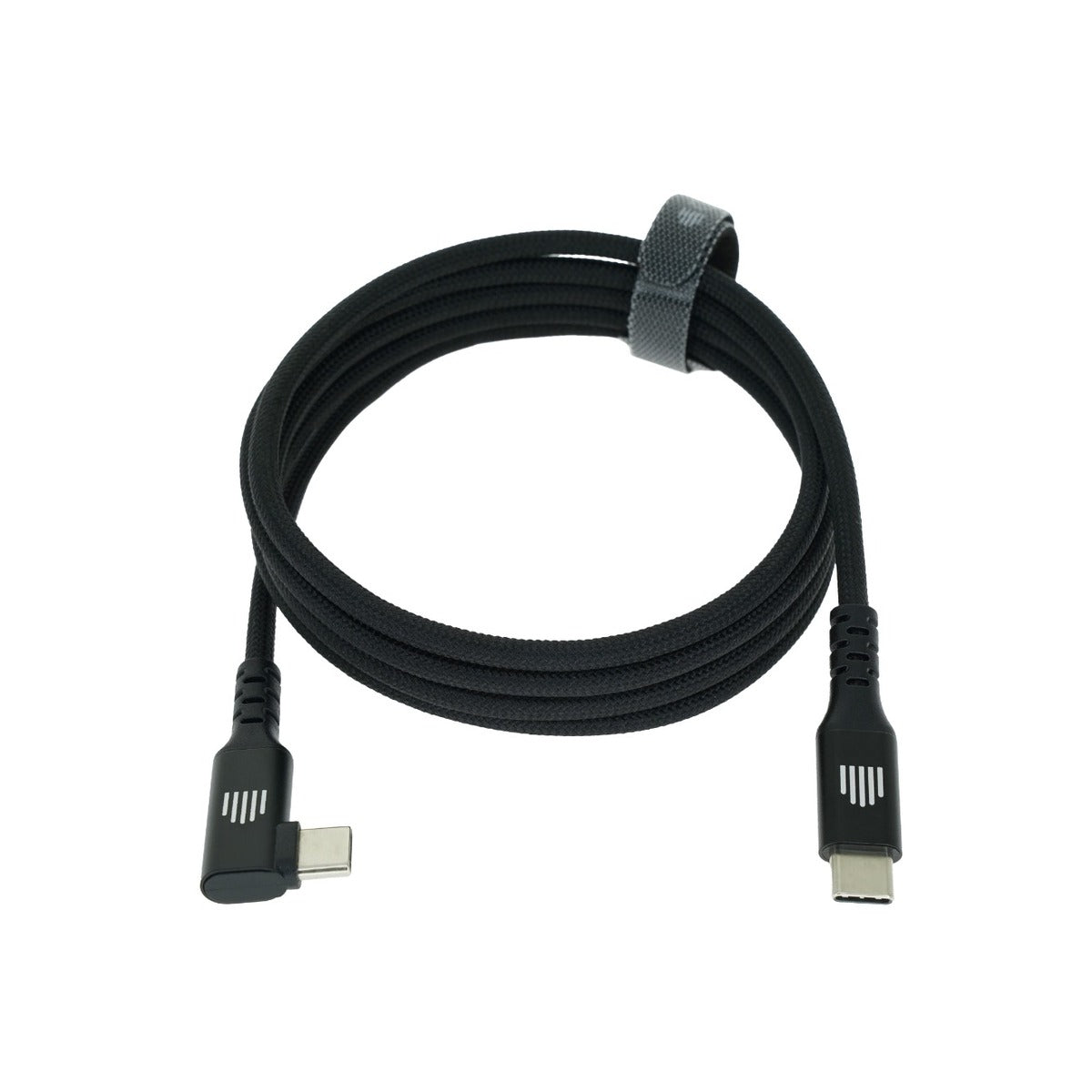 Dviced Angled Braided cable USB-C to USB-C, 1,25m - black