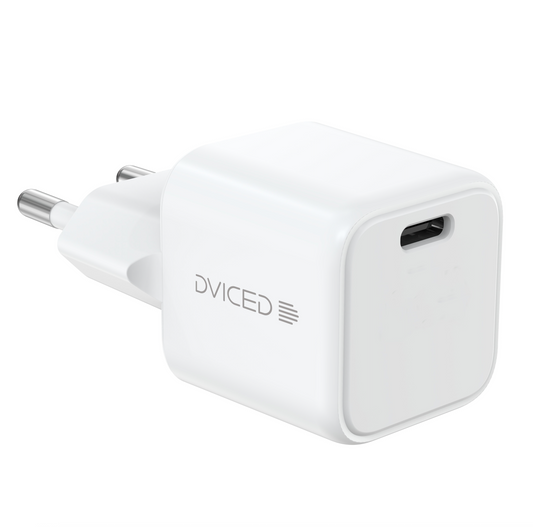 Dviced Wall charger 30W GaN USB-C EU w cable - White