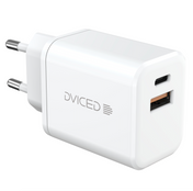 Dviced Wall charger 35W GaN 1 USB-A, 1 USB-C EU - White