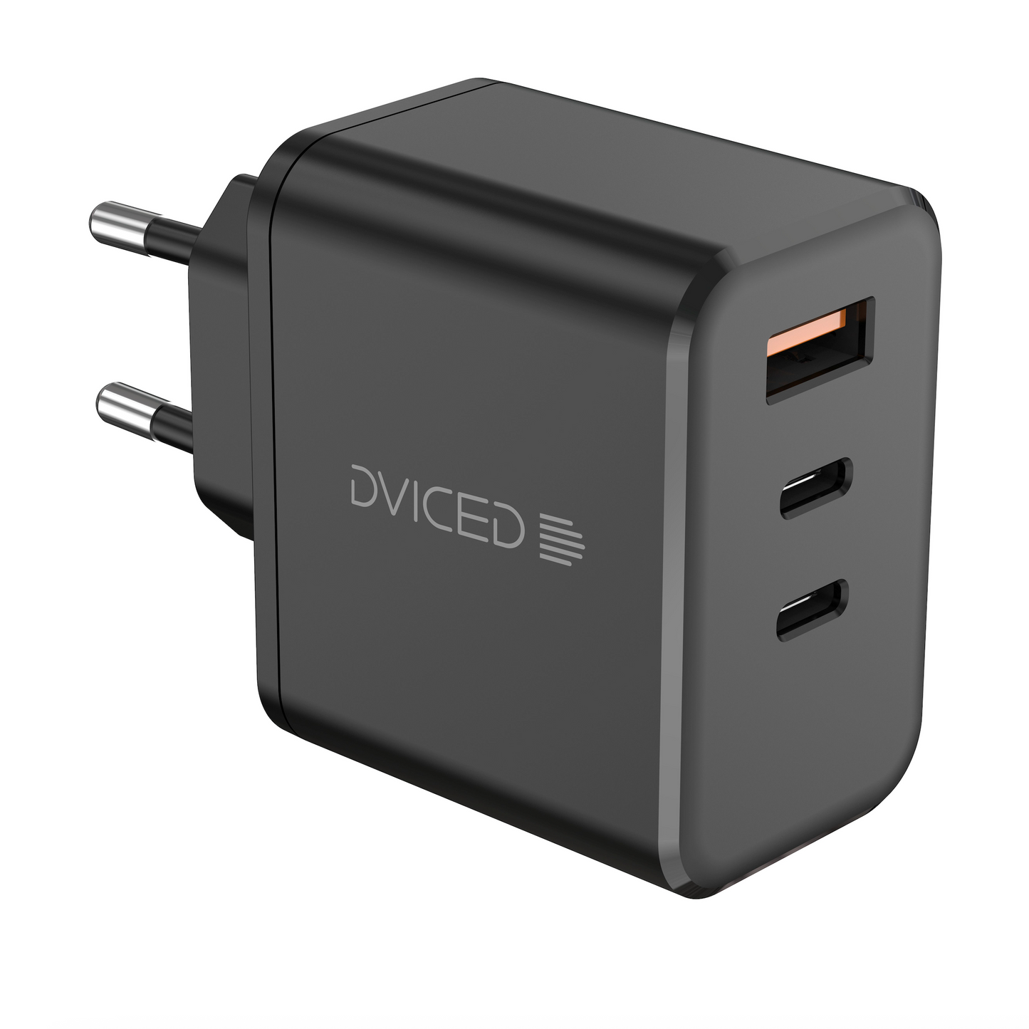 Dviced Wall charger 65W GaN 1 USB-A, 2 USB-C EU - Black