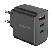 Dviced Wall charger 65W GaN 1 USB-A, 2 USB-C EU - Black