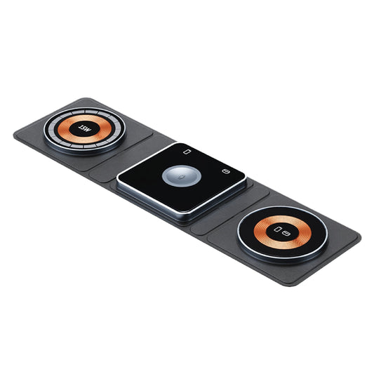 Dviced 3-in-1 foldable magnetic wireless charger - Black/Copper