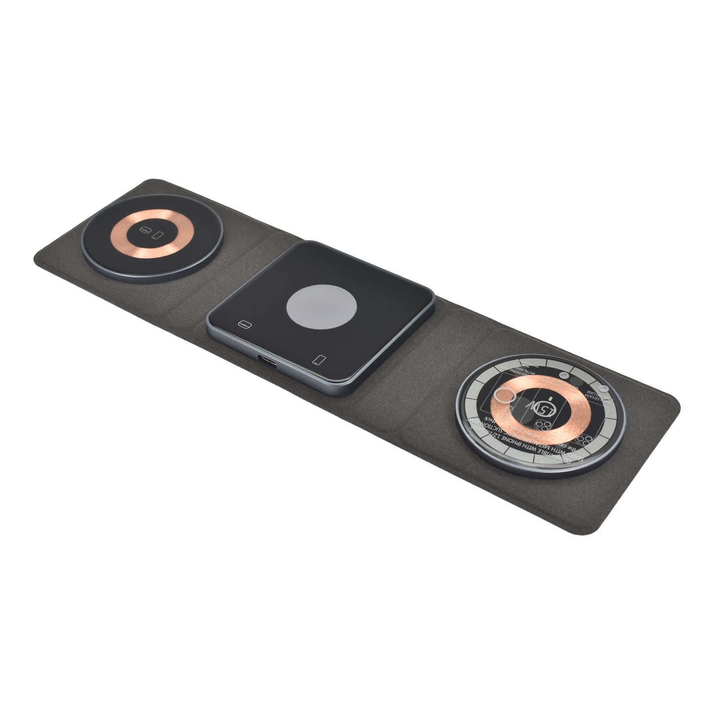 Dviced 3-in-1 foldable magnetic wireless charger - Black/Copper - iSTYLE BG