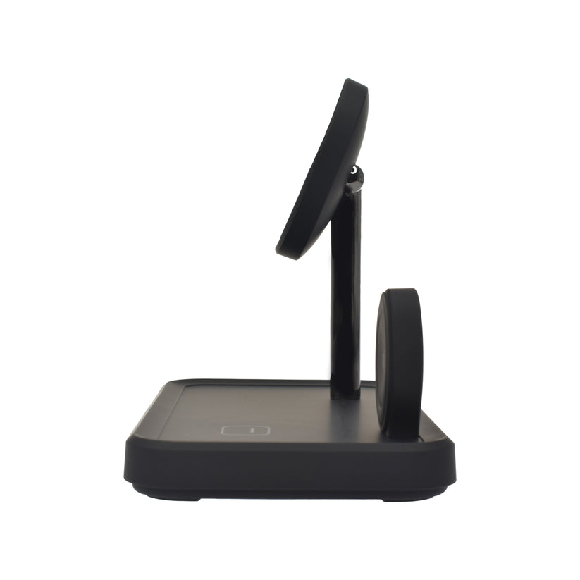 Dviced 3-in-1 magnetic wireless stand w cable, wall charger - Black - iSTYLE BG