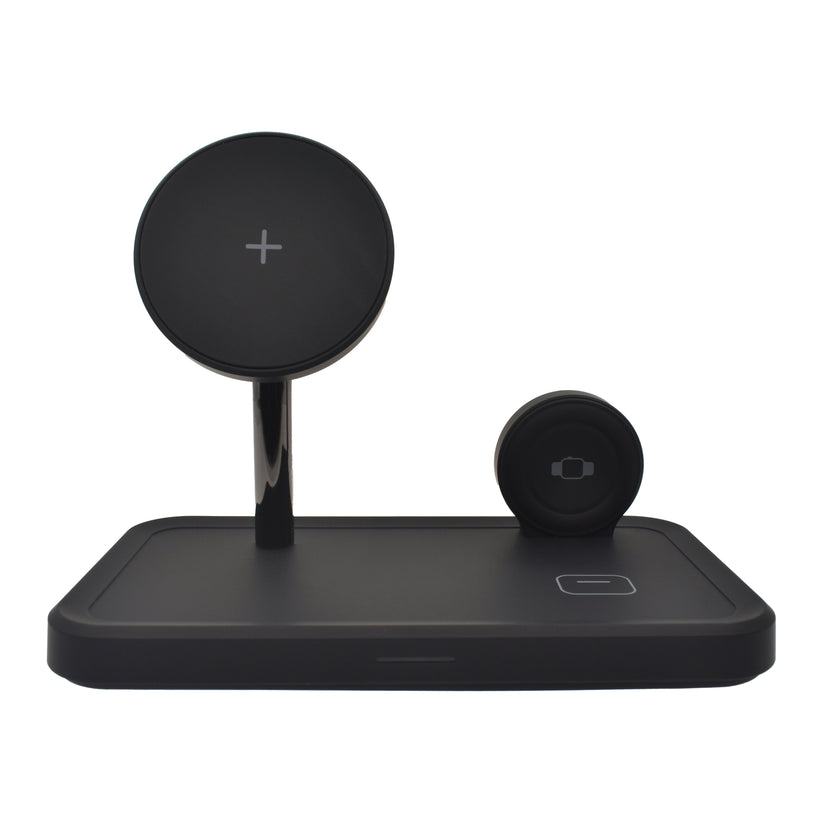 Dviced 3-in-1 magnetic wireless stand w cable, wall charger - Black - iSTYLE BG