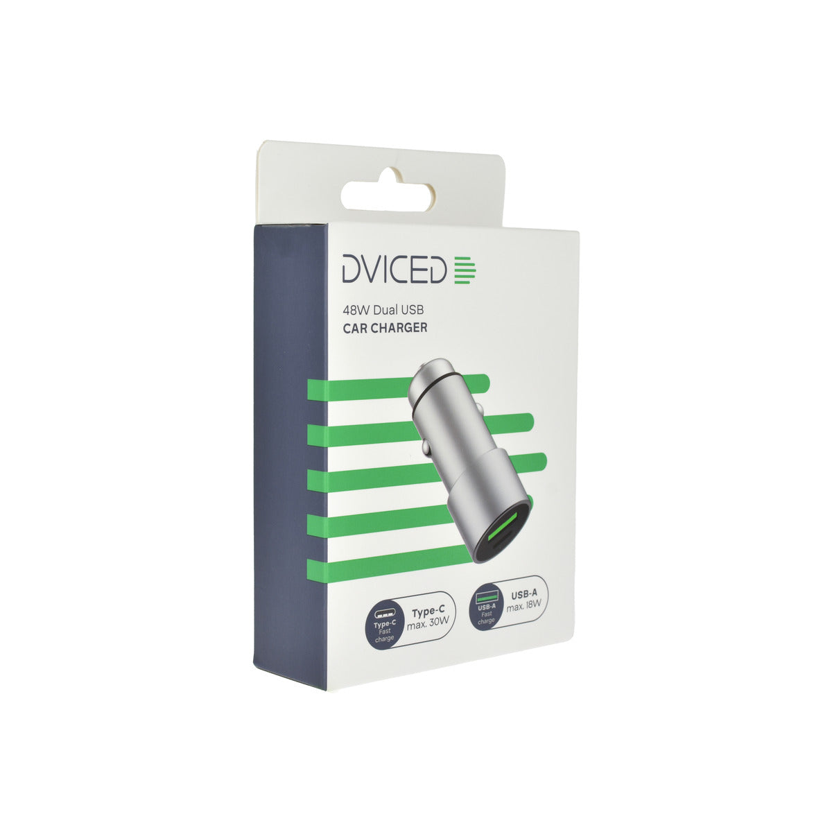 Dviced Car charger 1 USB-A 1 USB-C - Metal