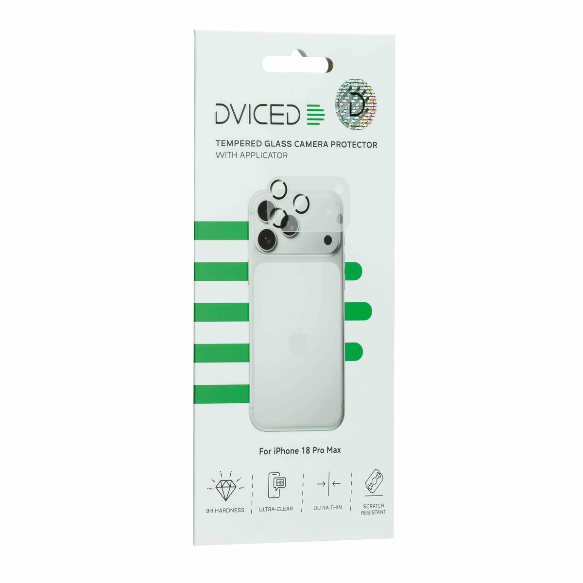 Dviced Tempered glass camera protector for iPhone 18 Pro Max with applicator
