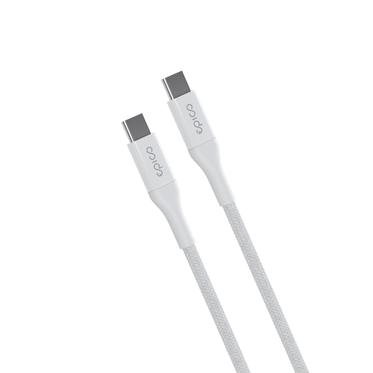 Epico Braided PD Cable 1.2m USB-C to USB-C - white