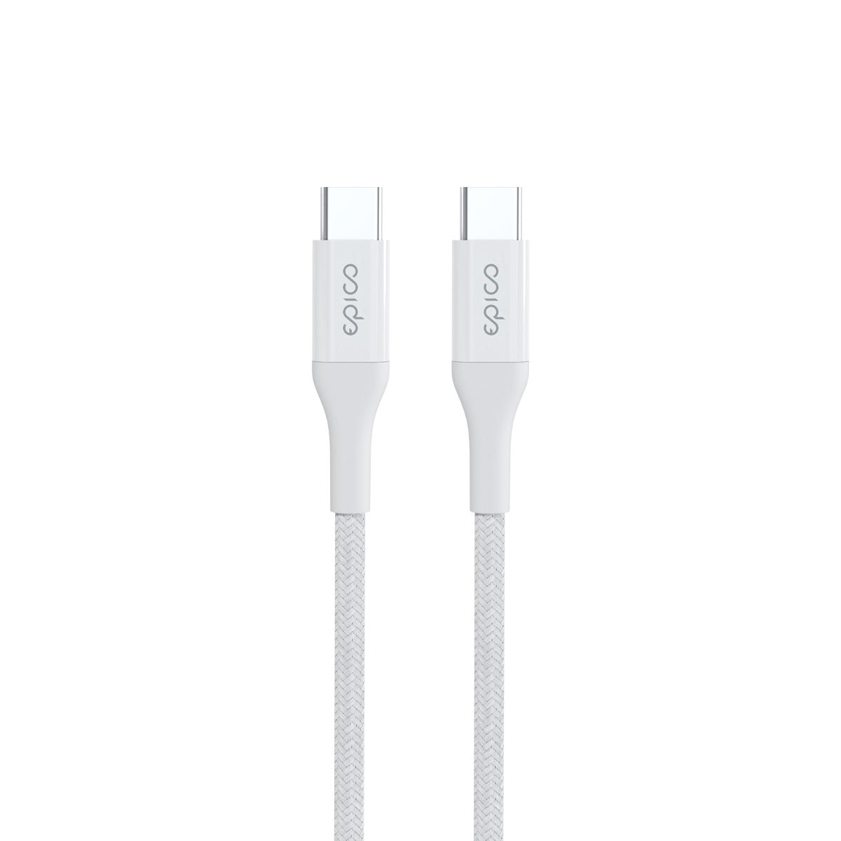 Epico Braided PD Cable 1.2m USB-C to USB-C - white