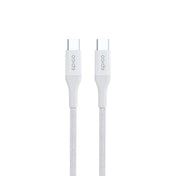 Epico Braided PD Cable 0.3m USB-C to USB-C - white