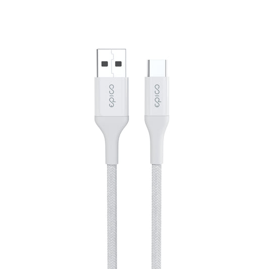 Epico Braided Cable 0.3m USB-C to USB-A - white