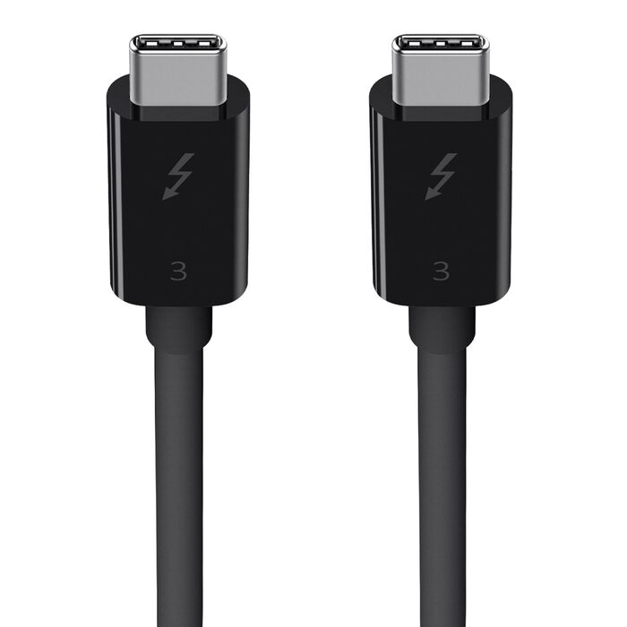 Belkin Thunderbolt 3 кабел USB-C към USB-C 100W 40Gbps 5K/Ultra HD 0.8m - Черен