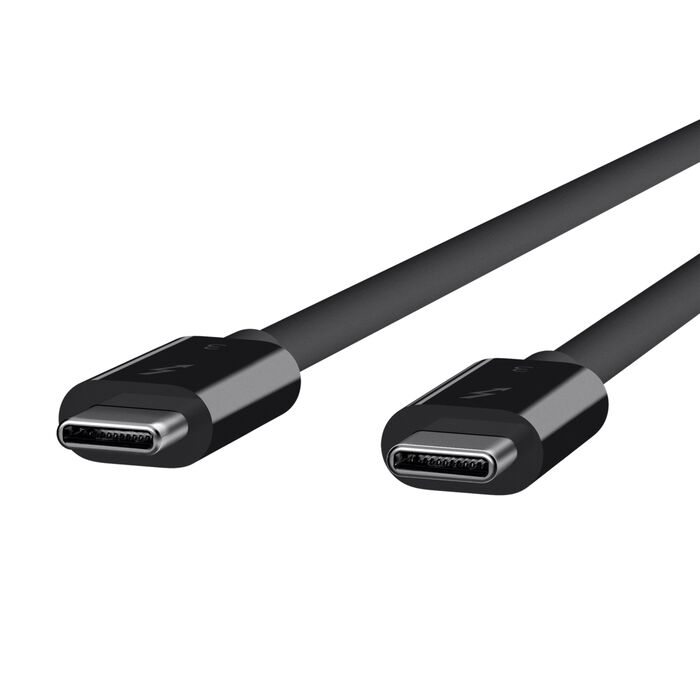 Belkin Thunderbolt 3 кабел USB-C към USB-C 100W 40Gbps 5K/Ultra HD 0.8m - Черен