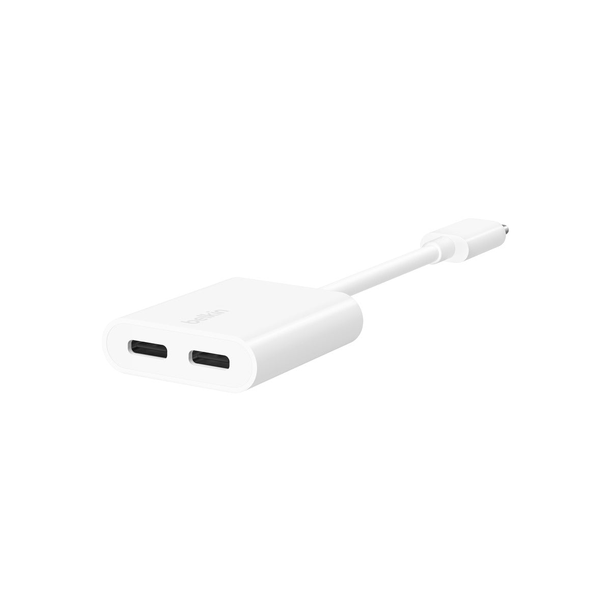 Belkin ROCKSTAR Dual USB-C Audio + Charge Adapter - White